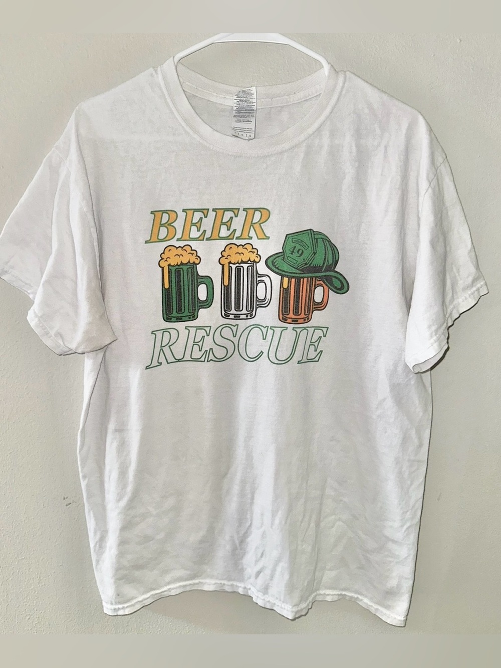 Beer Graphic T Shirt White